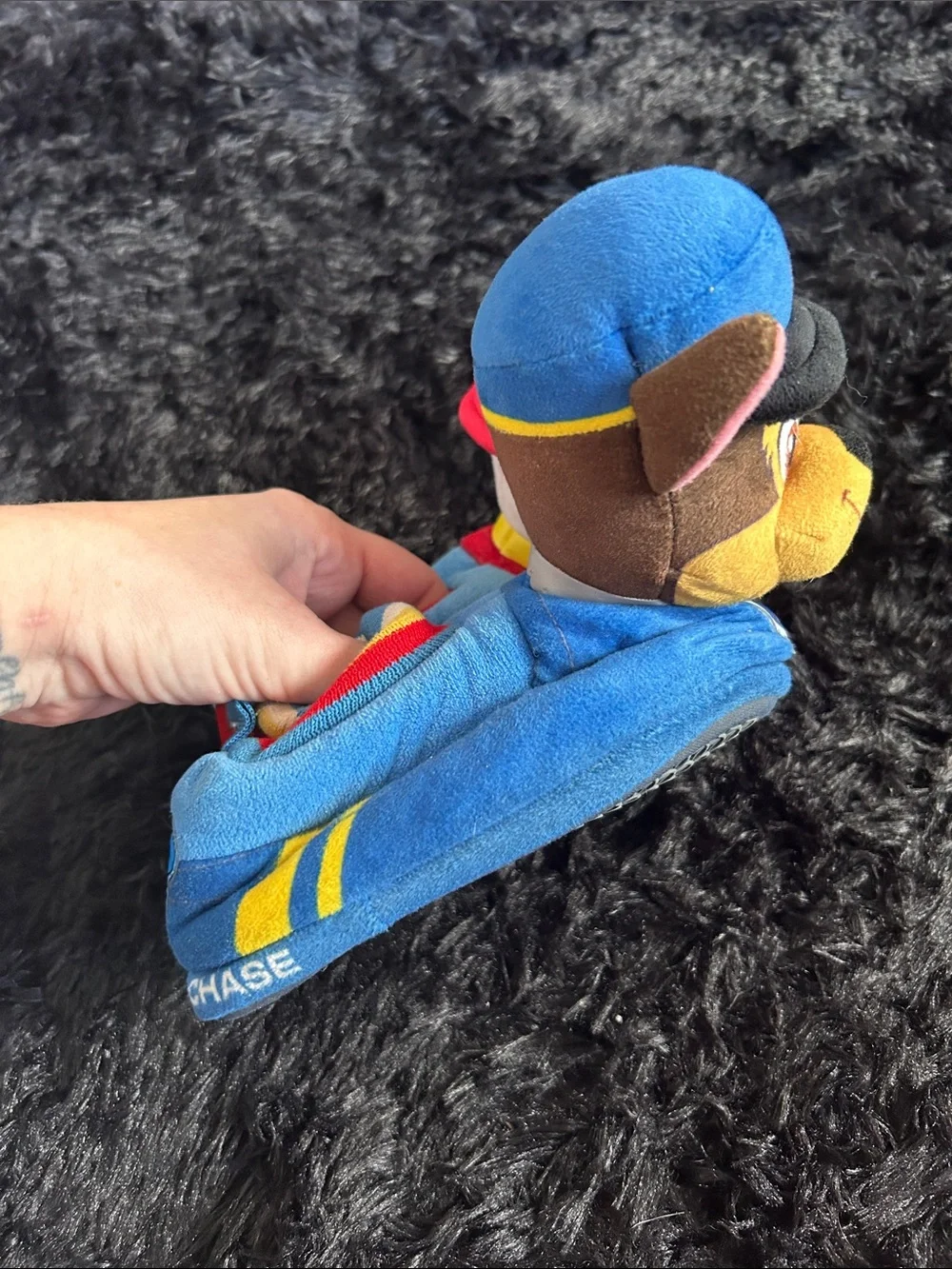 Paw Patrol Plush Slippers Chase (Blue) & Marshall (Red)